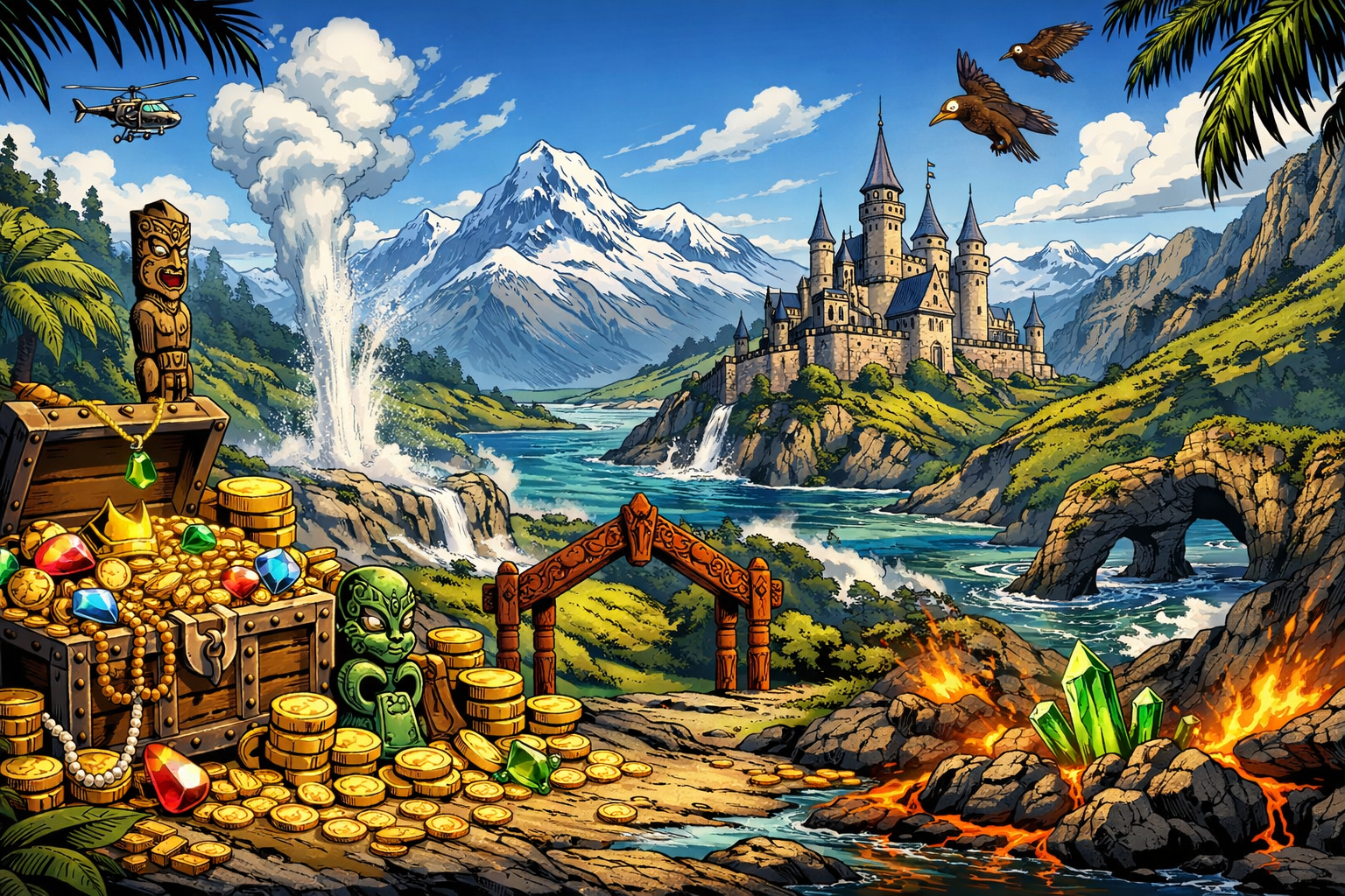 New Zealand harbour at night